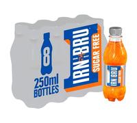 IRN-BRU Sugar-Free Diet, 8 Pack Zero No Sugar & Low Calorie Fizzy Drinks Multipack Bottles - 8 x 250ml Bottles