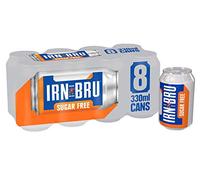 IRN-BRU Sugar-Free Diet, 8 Pack Zero No Sugar & Low Calorie Fizzy Drinks Multipack Cans - 8 x 330ml Cans