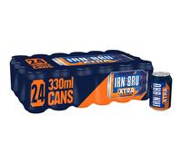 IRN-BRU Xtra No Sugar | 24 x 330ml Cans | BRU'd in Scotland Since 1901 to a Secret Recipe With 32 Flavours | It Tastes Magic