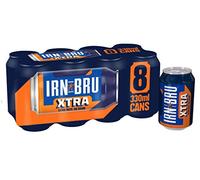IRN-BRU Xtra No Sugar | 8 x 330ml Cans | BRU'd in Scotland Since 1901 to a Secret Recipe With 32 Flavours | It Tastes Magic