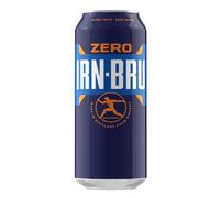 IRN-BRU Zero Carbonated Soft Drink, 12 Pack, 500ml Cans