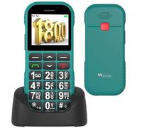 iroax 4G Big Button Mobile Phone for Elderly, 1800mAh Long Standby Easy to Use Mobile Phone SIM Free Unlocked Senior Phones With SOS Emergency Button Large Volume, Flashlight FM Radio (Green)