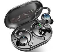iroax Wireless Earbuds, 50H Ear Buds Bluetooth 5.3 Earphones Sport HiFi Stereo with ENC Noise Cancelling Mics, Wireless Headphones with Earhooks, IP7 Waterproof Headphones for Running Workout (BL)