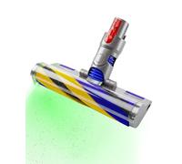 iRobacc Laser Fluffy Optic Cleaner Head for Dyson V15 V11 V10 V8 V7 Cordless Vacuum Cleaners, Green LED Dust Detect Soft Roller Motorhead, Hardwood Replacement Brush, Part No.972522-01