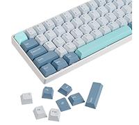 iRoboosta Blue PBT Keycaps Cherry Profile Double Shot 168 Keys Custom Keycap Set - Compatible with 60% 65% 75% 80% Full Size Layouts Cherry MX Switches Mechanical Keyboards (Shoko Blue)