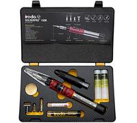 IRODA Professional Cordless Butane Soldering Iron Multi-Purpose Kit | SOLDERPRO 150K 4-in-1 30-125W Heat Tool, Rapid Heat Up, 100 Mins Run Time. Made in Taiwan, Butane Not Included