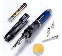 Iroda Solderpro 110K Cordless Butane Soldering Iron Kit, 4-in-1 30-125W equivalent Portable Cordless Self-Igniting Adjustable Flame, Professional, 25 Second Heat Up, 100 Mins Run Time (Taiwan Direct)