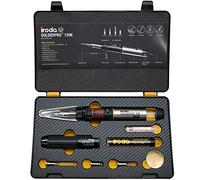 IRODA SOLDERPRO 120K Cordless Butane Soldering Iron Kit Gift, 4-in-1 Wire Soldering kit, Sturdy Carry Case With Heat Shield & Self Igniting Adjustable Flame (Taiwan)