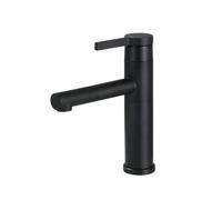 IROEJT Black PullDown Bathroom Sink Faucet Modern Countertop Mixer Tap Hot & Cold Water Short Design for Lavabo & Vanity Ideal for Stylish Bathrooms，Black Short