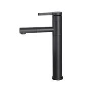IROEJT Black PullDown Bathroom Sink Faucet Modern Countertop Mixer Tap Hot & Cold Water Short Design for Lavabo & Vanity Ideal for Stylish Bathrooms，Gray High