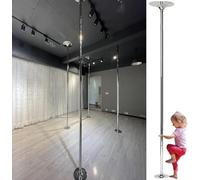 IROEJT Dance Pole Dancing Pole Portable Removable Adjustable 45mm, Professional Dancing Pole with Extension Accessories, Stripper Pole for Exercise Club Party Pub Home，Silver 2.3M 2.7M 9ft