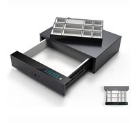 IROEJT Drawer Safe with Double-Layer Storage Space, Hidden Safe Box for Biometric Security Box with Three Ways to Access,48cm/19in