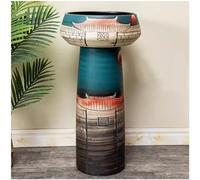 IROEJT Hotel Bathroom Art Freestanding Sink Vanity Combo - Handmade Ceramic Wash Basin Toilets Basins With Faucet,01,4 Piece Set，2 2 Piece Set