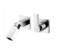 IROEJT Modern Brushed Gold Foldable Wall Mount Bathroom Faucet with 180° Rotation Single Handle Basin Faucet for Hot and Cold Water Stylish Concealed Vanity Sink Faucet，Chrome