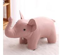 IROEJT Ottoman,Ottoman Foot Stool Shoe Change Stool Animal Footstools Technology Cloth Foot Stools Ottomans For The Bedroom Ottomans For Living Room,White Dog-50X22X26Cm，Pink Elephant 54x22x26cm