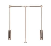 IROEJT Pull Down Clothes Rail - Adjustable Clothing Organizer Holder, Double Damping Slide Rail Clothes Rail, Stainless Steel Extendable Wardrobe Hanging Rod, Sliding Close,One Color 660 890mm