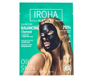 IROHA Nature Balancing Charcoal Face Sheet Mask 1 pcs