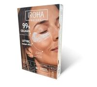 Iroha Nature Eye Pads 99% Collagen with Active Mist | 3 Pairs (6 Pieces) + 20ml Mist | Instant Lifting Effect | Reduces Wrinkles, Bags and Dark Circles | Deep Hydration