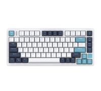 IROK FE75Pro Wireless RGB Hot Swappable Mechanical Keyboard, Three-Layer Dampening 81 Keys Gaming Keyboard, Customizable Backlit, USB-C/2.4GHz/Bluetooth- White/Blue