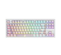IROK FE87 V2 Wired Mchanical Keyboard, Dual 8KHZ Polling Rate, Support SODC/Latency As 0.125MS/ARGB，Hot Swappable, Gasket Sturcture Gaming Keyboard (White/White Snake Switch)