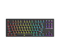 IROK FE87 V2 Wired Mchanical Keyboard, Dual 8KHZ Polling Rate, Support SODC/Latency As 0.125MS/ARGB，Hot Swappable, Gasket Sturcture Gaming Keyboard (Black/Hyacinth Switch)