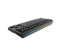 IROK FE87 V2 Wired Mchanical Keyboard, Dual 8KHZ Polling Rate, Support SODC/Latency As 0.125MS/ARGB，Hot Swappable, Gasket Sturcture Gaming Keyboard (Black/Azure Heaven Switch)