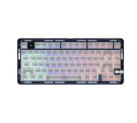 IROK IYX OP75 Hot Swappable Mechanical Keyboard, Gesture-Controlled RGB Lighting, Magnetic Levitation Structure Design, 75% Gaming Keyboard, Wireless Bluetooth/2.4G/Wired-White