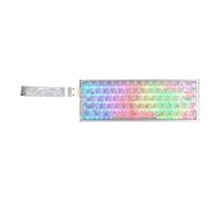 IROK MG63 64 Keys Wired Magnetic Switch Keyboard, 512KHZ All Keys Scan Rate, PCB Nano-Coating Waterproof, ARGB Light and Shadow Coexist 8KHZ/CNC Carved Aluminum Gaming Keyboard (Silver)
