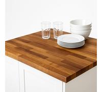 Iroko Worktop - 3m x 620mm x 38mm, A-Grade European Made with 40mm Hand-Selected Timber, Warm, Low-Maintenance, and Versatile, Perfect for Crafting Timeless and Elegant Kitchen Designs