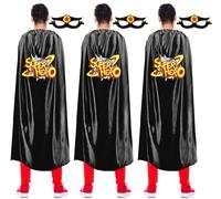 iROLEWIN Superhero-Capes and Masks for Adults Group Super-Hero-Costumes as Women Men Team-Building Charity Spirit Day Gifts, Black, 140CM*90cm