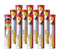 Iron 14 mg - 12 x 20 effervescent Tablets - Cherry Flavor - T&D Pharma German Iron - Made in Germany