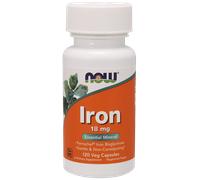 Iron, 18 mg, 120 Veggie Caps - Now Foods