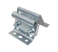 Iron Adjustable Garage Door Hinge Featuring Multi-Position Alignment Holes and Dual-Bracket Design to Prevent Derailing, Compatible with Standard Roller Shutters, Silver Finish, 2 Pieces Included