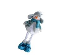 Iron and Nonwoven Fabric Christmas Characters Expandable Decorative Figurines Sturdy Structure Easy Setups Santa Snowman Reindeer Statue