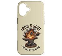 Iron And Soul Blacksmith Forge Anvil Hammer Artwork Case for iPhone 16