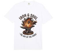 Iron and Soul Blacksmith Forge Anvil Hammer Artwork Comfort Colors Adult Heavyweight T-Shirt