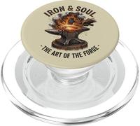 Iron And Soul Blacksmith Forge Anvil Hammer Artwork PopSockets PopGrip for MagSafe