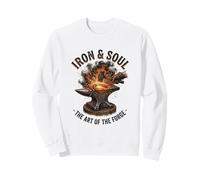 Iron And Soul Blacksmith Forge Anvil Hammer Artwork Sweatshirt
