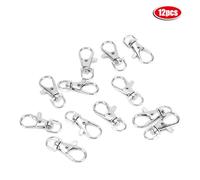 Iron Anti Escape Pet Bird Cage Door Buckle Lock, Claw Trigger Snap Hook 12 Pack, Secure Birdcage Latch for Parrots Aviaries Small Animal Cages