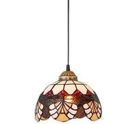 Iron Art Colored Glass Industry Island Style E27 Bulb Retro Pendant Light Fixture, Rural Modern Farmhouse Decoration Ceiling Chandelier,Chandelier