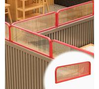 Iron Art Desk Partition Room Privacy Screen Divider, Tempered Glass Partitions for Hotel Bar, Room Divider Shelf, Restaurant Countertop Screen, Decorative Panel