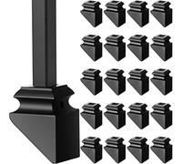 Iron Baluster Shoes Square Black Copper Wrought Spindles for Staircase Slant Shoes With Screw for 1/2 Inch Balusters, Satin Black (24 Pack)