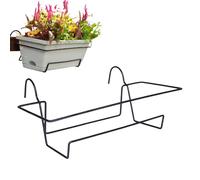 Iron Basket Hanger- Heavy Duty Hardware, Stainless Steel Wall Mount, Adjustable Length Railing Stabilization Rack with Screw Bolt Fixing, Hanging Frame Component | Window Holder for Gardener &