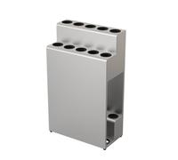 Iron Billiard Cue Racks,Billiards Pool Stick Holder for 10 Cue Sticks,Floor-standing Installation,Adjustable Feet at the Bottom(Silver)