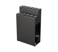 Iron Billiard Cue Racks,Billiards Pool Stick Holder for 10 Cue Sticks,Floor-standing Installation,Adjustable Feet at the Bottom(Black)