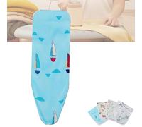 Iron Board Replacement Cover 12x30 Inch, 15x48 Inch Ironing Board Pad Fits Standard Sizes, Cotton Ironing Board Cover and Pad, Heat Resistant(Green,15x48 inch(120x40 cm))