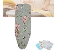 Iron Board Replacement Cover 12x30 Inch, 15x48 Inch Ironing Board Pad Fits Standard Sizes, Cotton Ironing Board Cover and Pad, Heat Resistant(Green,15x48 inch(120x40 cm))