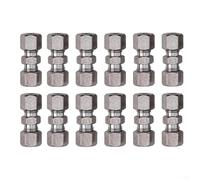 Iron Brake Pipe Joint Set 12mm Wrench Size Silver | No flaring required, fits 4.75mm tubes, secure connection, 12mm key width, iron construction