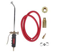 Iron Brass Plating Gas Torch for Liquefied and Coal Gas - Double Switch Flame Adjustment Tool with Thick Design Nozzle and Non Slip Handle for Secure Operation