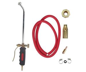 Iron Brass Plating Gas Torch for Liquefied and Coal Gas - Double Switch Flame Adjustment Tool with Thick Design Nozzle and Non Slip Handle for Secure Operation